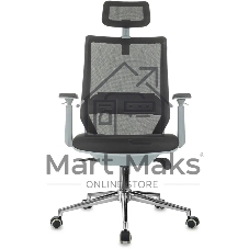 Кресло эргономичное Бюрократ MC-G612N-H черный Elastic-102 Neo Black сетка/ткань с подголов. крестов. металл хром