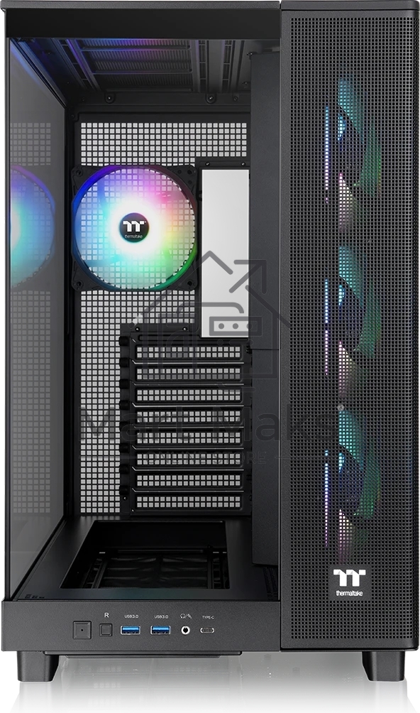 Компьютерный корпус Thermaltake View 380 XL TG ARGB черный без БП E-ATX 2x120мм 2xUSB3.0 audio bott PSU