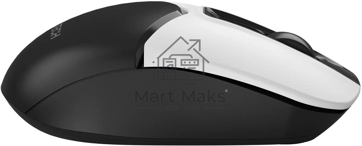 Мышь беспроводная A4Tech Fstyler FG12 белый/черный, 1200 dpi, радиоканал, USB, кнопки - 3
