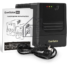 Источник бесперебойного питания ExeGate Power NB-650.LED.AVR.4C13 / 650 ВА / 390 Вт / 4 x IEC 320 C13