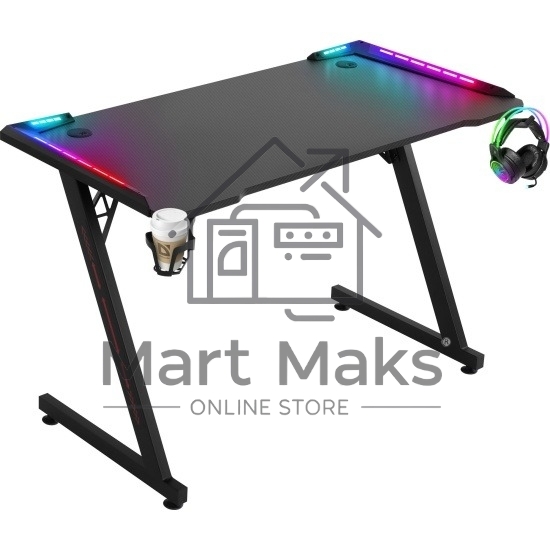Стол игровой Defender Jupiter RGB,подвес кружки+гарн., черный_5