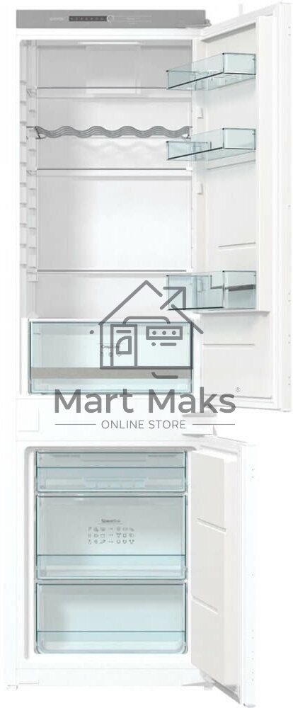 Встраиваемый холодильник Gorenje NRKI418FA0 белый, двухкамерный, 180/68 л., морозилка снизу, No Frost