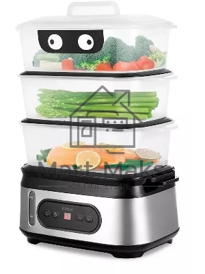 Пароварка электрическая Kitfort КТ-4082 3ярус. 800Вт серебристый