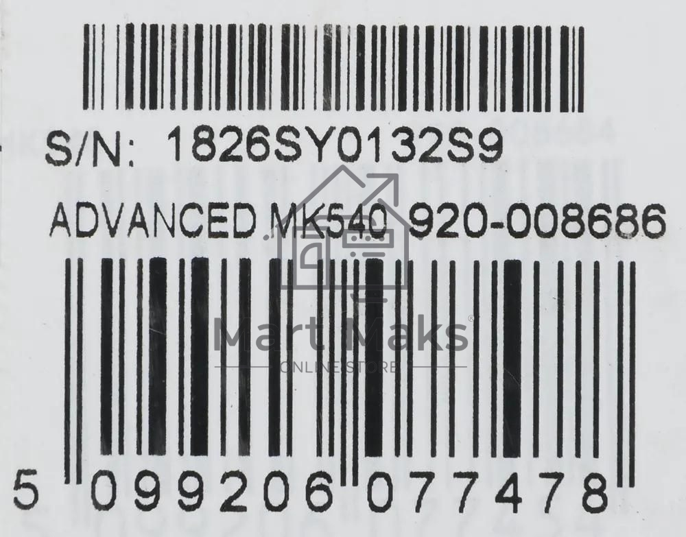 Комплект клавиатура+мышь Logitech MK540 беспроводной, USB, 1000 DPI, чёрный
