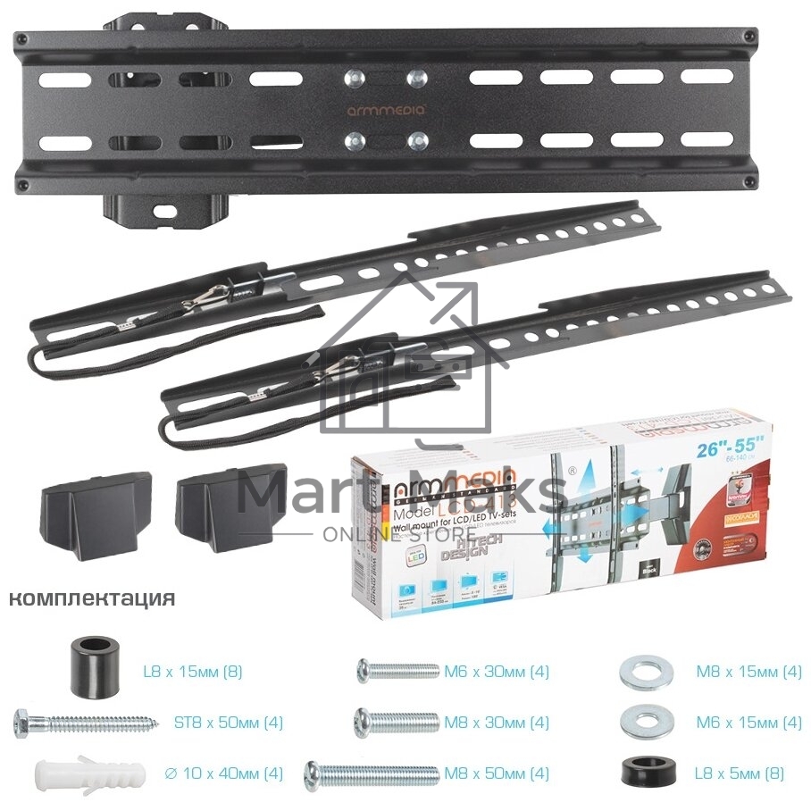 Кронштейн для телевизора Arm Media LCD-413 черный 26