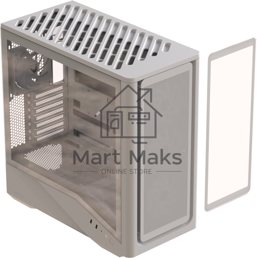 Компьютерный корпус Formula V Line Air Power G9 DUO PA White, ATX, TYPE-C*1, USB3.0*2, MESH/GLASS FRONT PANEL, FRONT 3x PERFORMANCE ARGB, REAR 1x PERFORMANCE ARGB