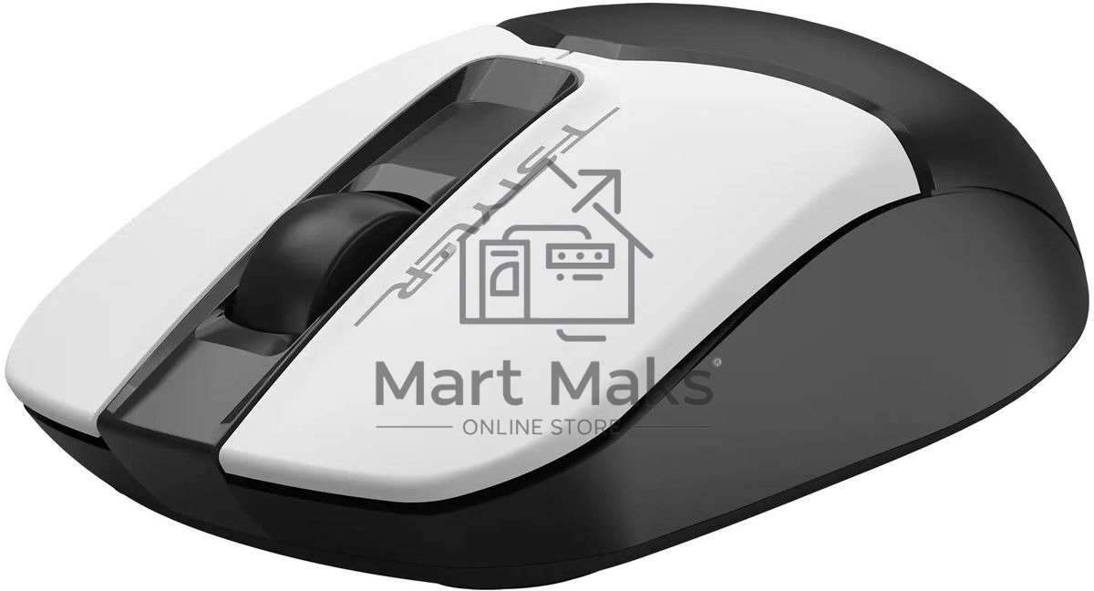 Мышь беспроводная A4Tech Fstyler FG12 белый/черный, 1200 dpi, радиоканал, USB, кнопки - 3