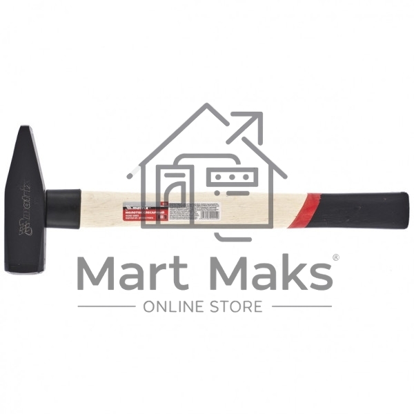 Молоток слесарный Matrix 800 г, квадратный боек, деревянная рукоятка