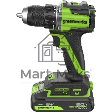 Дрель безударная Greenworks DD560 патрон:быстрозажимной реверс (3708407CUC)