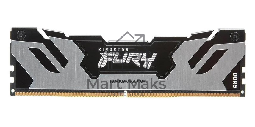 Оперативная память Kingston Fury Renegade, DDR5, 16GB (1x16GB), 8000MHz, CL38, DIMM, с радиаторами, серебристый/черный