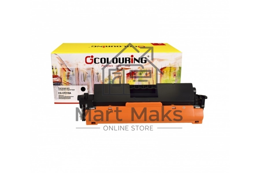 Картридж лазерный Colouring CG CG-CF218A (№18A) черный (1400 стр.) (с чипом) для HP LJ Pro M104a/M104w/M132a/M132fn/M132fw/M132nw