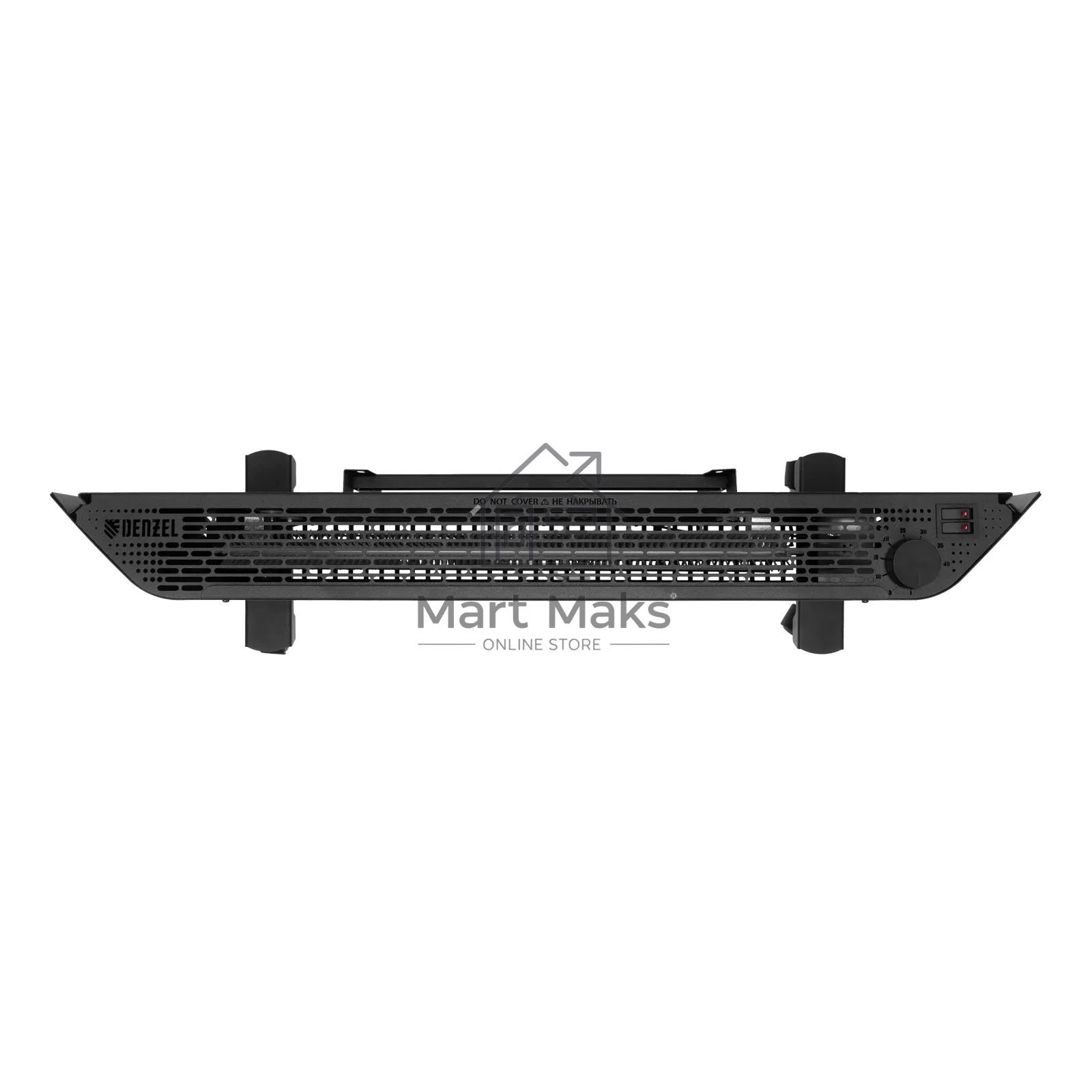 Конвектор Denzel XCE-2000B черный, 2000 Вт, 25 м2, термостат