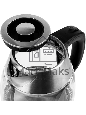 Чайник электрический Centek CT-0018, 1.2л, 1600Вт, стекло, серебристый