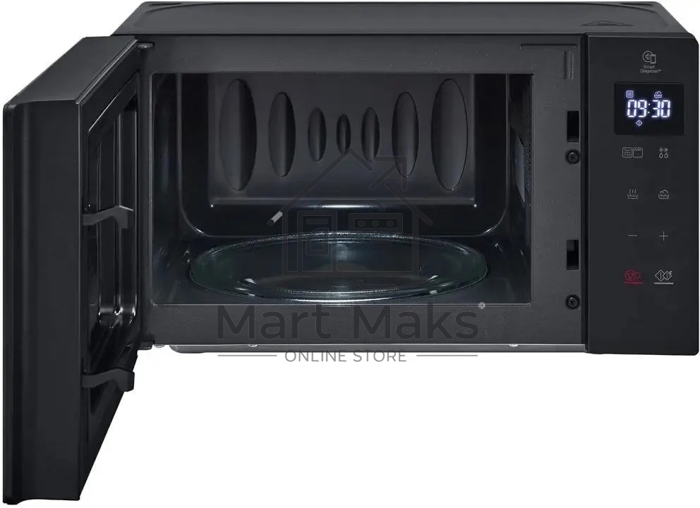 Микроволновая печь LG MH6032GAS черный, 20 л, 700 Вт, переключатели - сенсор