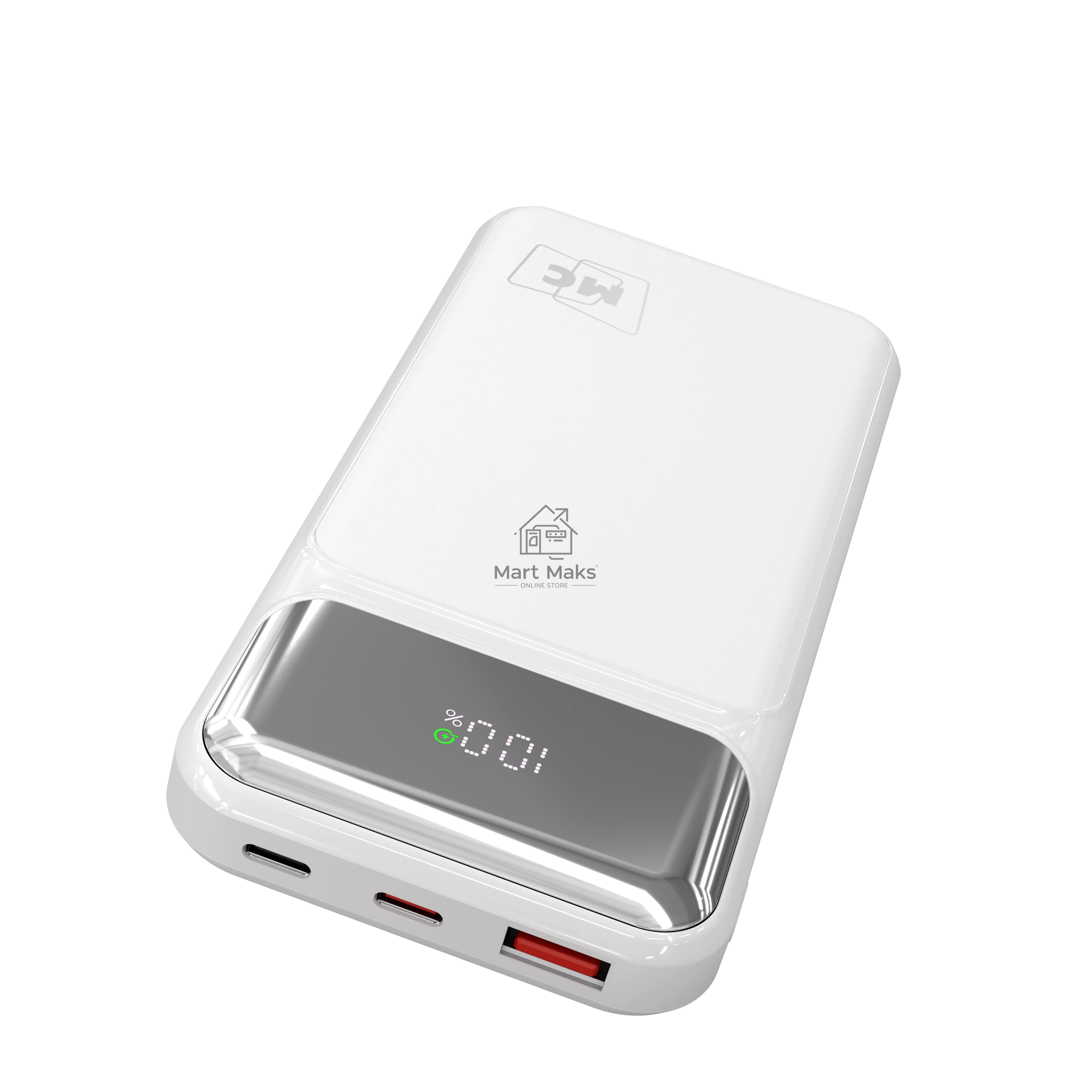 Внешний аккумулятор MORE CHOICE (4620202552747) PB29-10 10000mAh 1USB+2Type-C 3.0A 22.5W+PD20W+QC3.0, белый