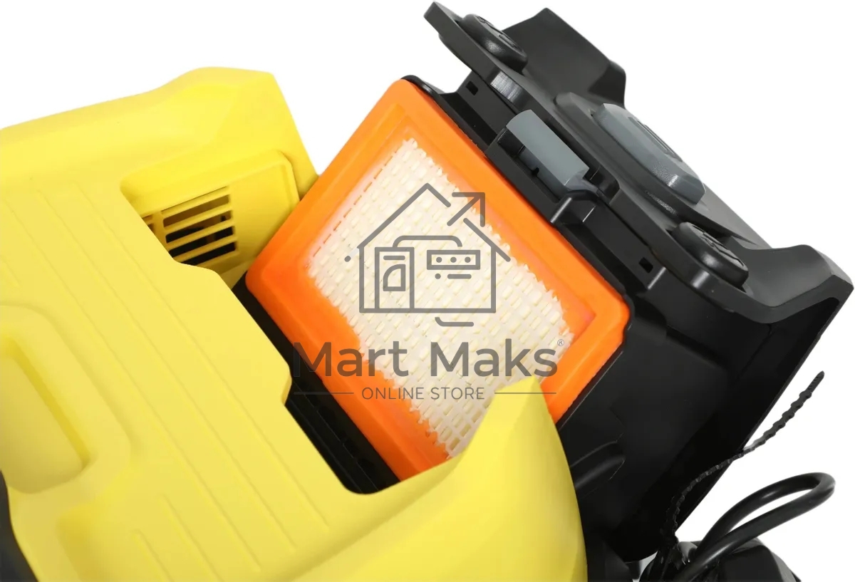 Строительный пылесос Karcher WD 5 S V-25/5/22 желтый, 1100 Вт, уборка сухая/сбор воды, пылесборник мешок/контейнер, 25 л