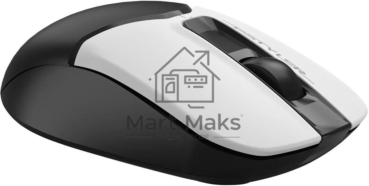 Мышь беспроводная A4Tech Fstyler FG12 белый/черный, 1200 dpi, радиоканал, USB, кнопки - 3