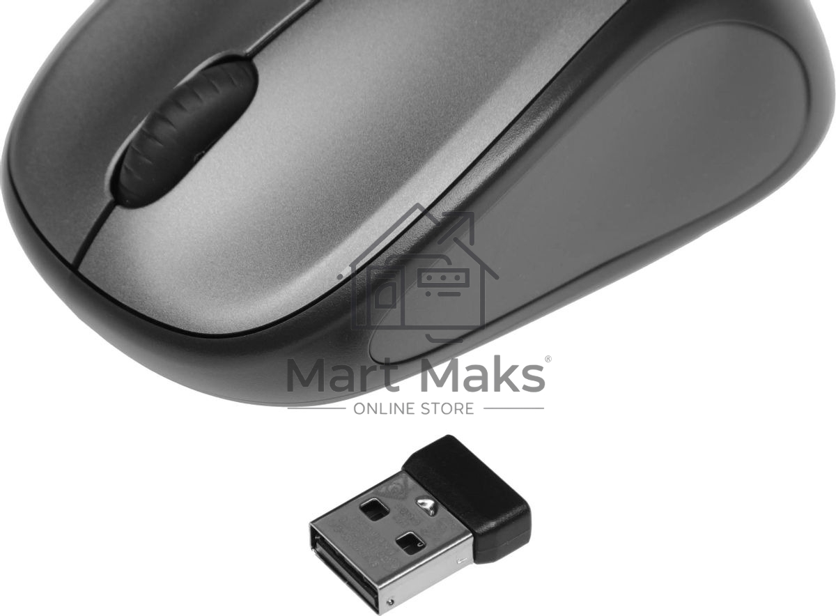 Мышь беспроводная Logitech M235 серый/черный, 1000 dpi, радиоканал, USB, кнопки - 3