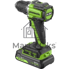 Дрель безударная Greenworks DD560 патрон:быстрозажимной реверс (3708407CUC)