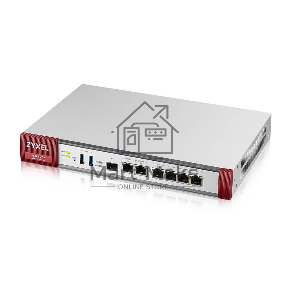 Межсетевой экран Zyxel USG FLEX 200HP, Rack, 1xRJ-45: 1/2.5G (LAN/WAN), 1xRJ-45: 1/2.5G PoE+ (LAN/WAN), 6xRJ-45: 1G (LAN/WAN), 1xUSB3.0 **