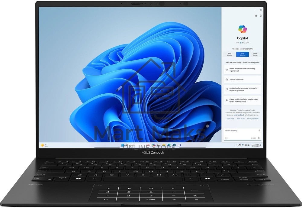 Ноутбук ASUS Zenbook 14 OLED UM3406HA-QD081 Jade черный (90NB1271-M00550)