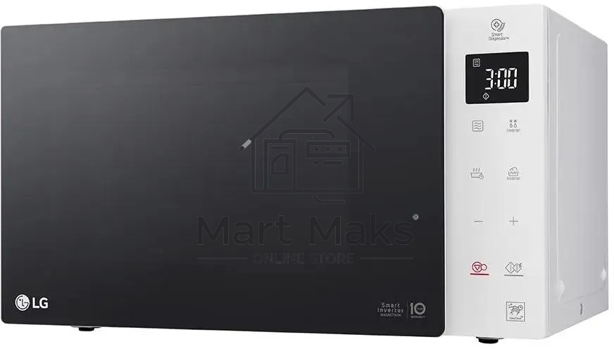 Микроволновая печь LG MW25R35GISW белый/черный, 25 л, 1000 Вт, переключатели - сенсор
