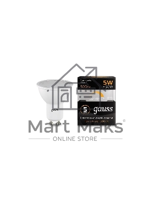 Лампа светодиодная Gauss Led MR16 GU10-dim 5Вт 3000К диммируемая