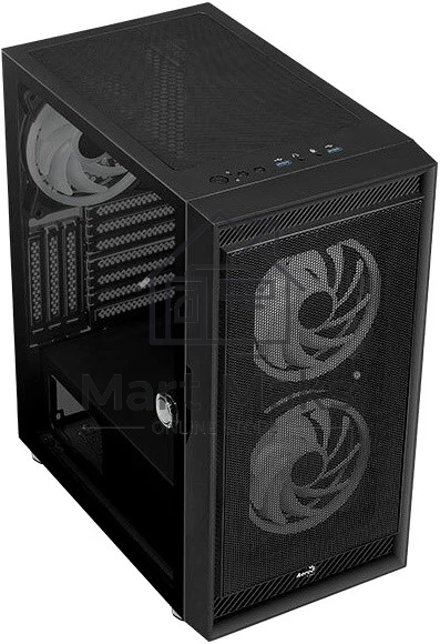 Компьютерный корпус Aerocool / Formula Graphite-G-BK-v2 черный без БП ATX 3x140мм 2xUSB 3.0 audio