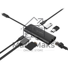 Разветвитель USB-C A4Tech DST-80C 2порт. серый