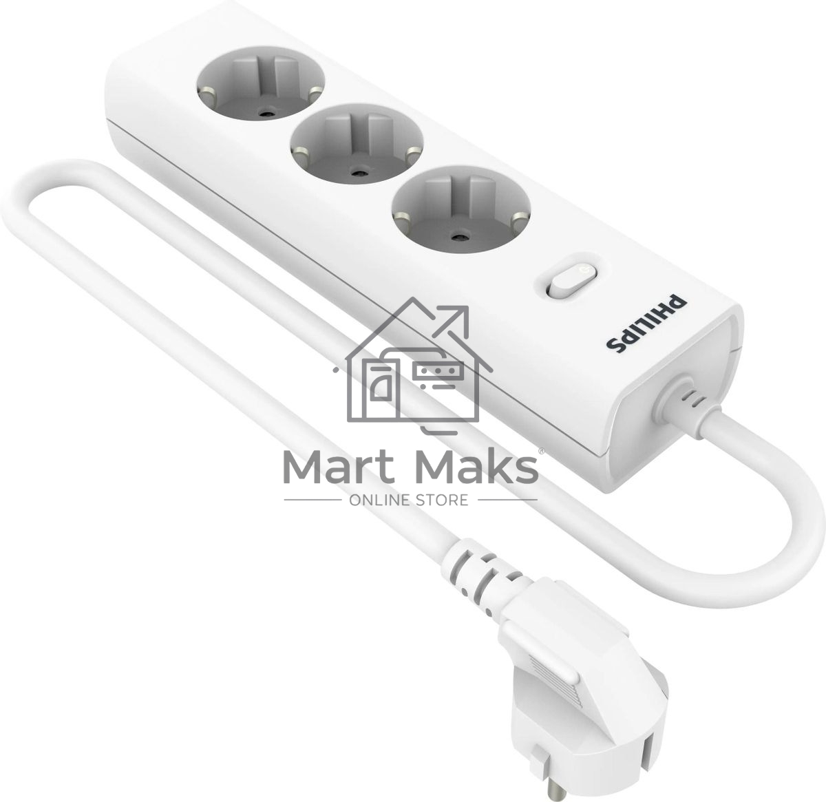 Сетевой фильтр Philips CHP2135WA/51, 2м, 3 розетки, белый
