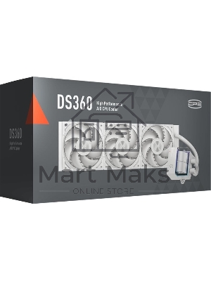 Система водяного охлаждения PcCooler DS360 WH Soc-AM5/AM4/1200/1700/1851 белый 4-pin Al LCD 300W Ret (DS360-WHNWXX-GL)