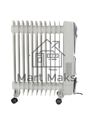 Обогреватель масляный Ресанта ОМ-12НВ (12 секций) белый, 2900 Вт, 25 м2, термостат 67/3/12