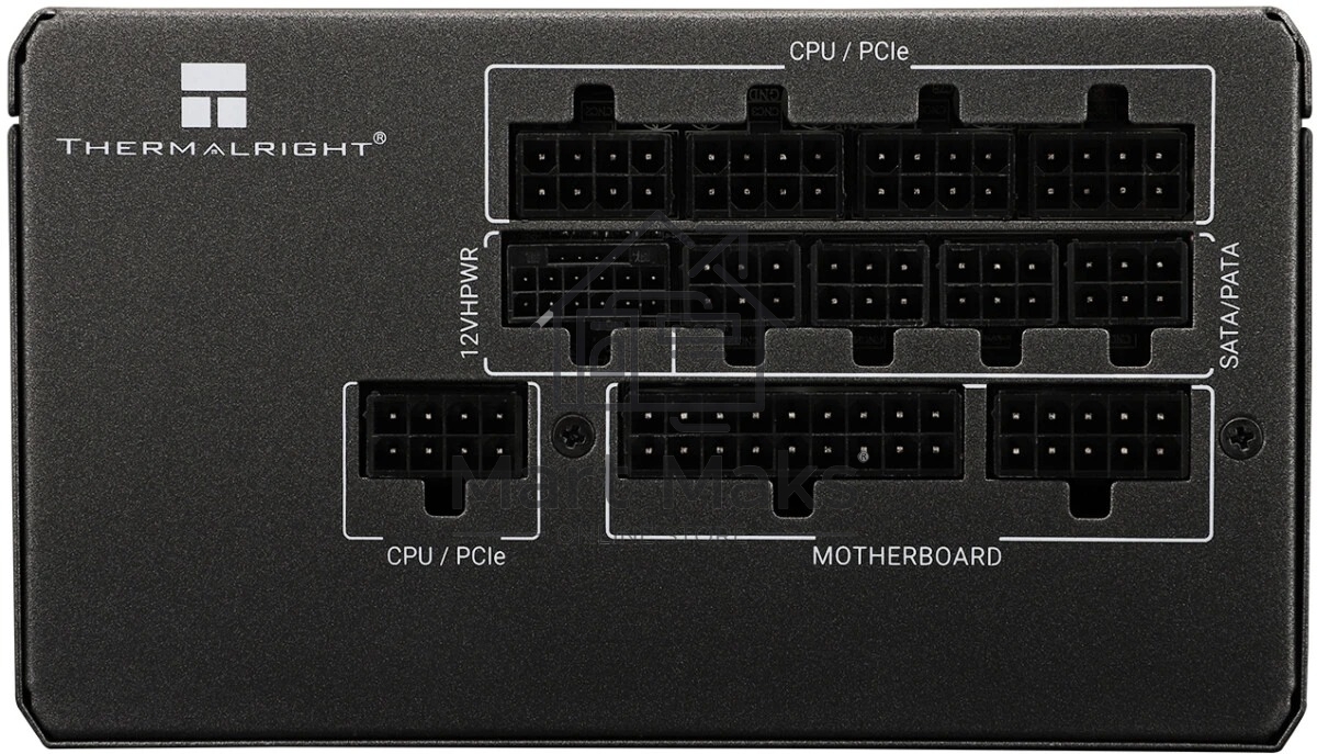 Блок питания Thermalright, 1000W 80+ Platinum (ATX, 3.0, PCIe 5.0, Full modular, 1x24(20+4)pin, 1xCPU 8(4+4)pin, 2xPCIe*2 8(6+2)pin, 1x12VHPWR PCIe 5.0 12+4pin 600mm, 6xSATA3, 4xMOLEX4pin, Active, 120x120mm, 150x140x86mm, APFC, OPP, OVP, OTP, OCP, SCP, UV