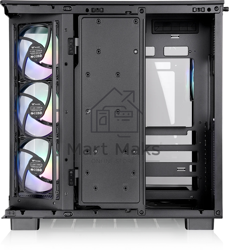 Компьютерный корпус Thermaltake View 380 XL TG ARGB черный без БП E-ATX 2x120мм 2xUSB3.0 audio bott PSU