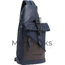 Рюкзак слинг Piquadro Harper CA6784AP/BLUTM синий/коричневый кожа