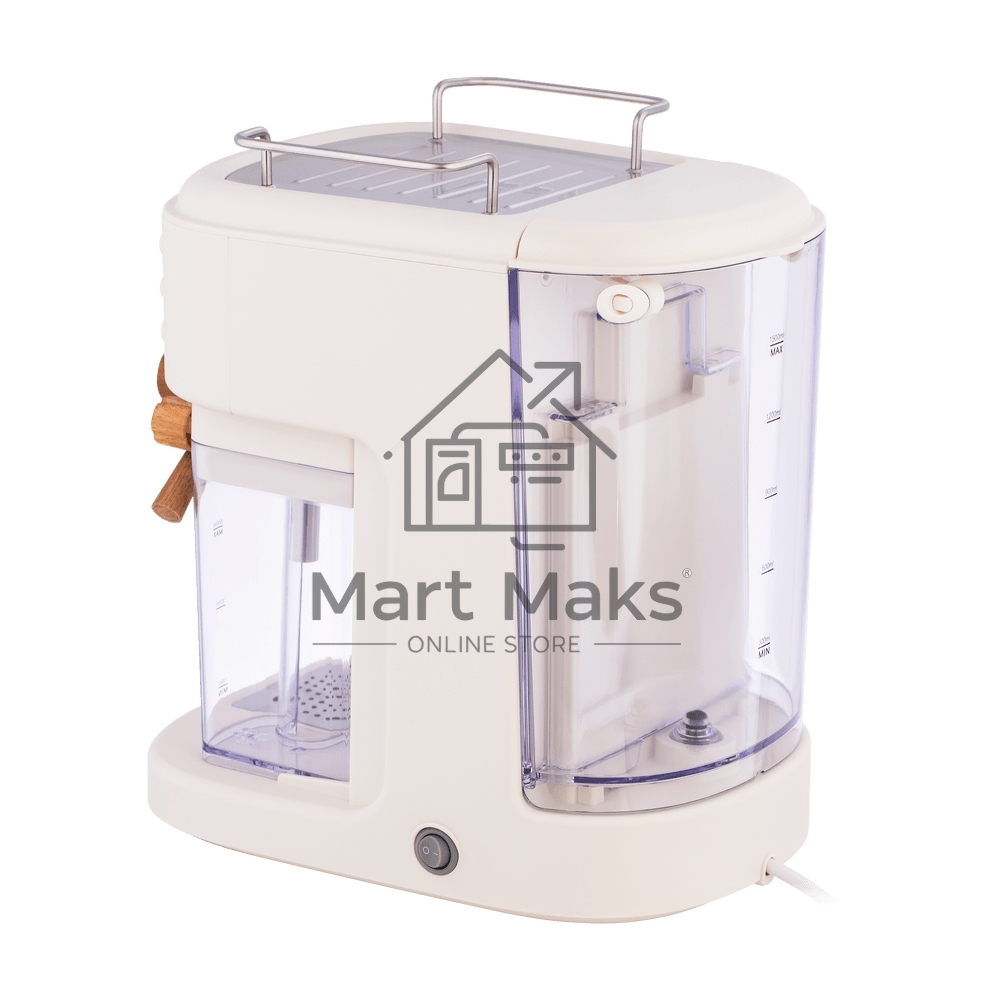 Кофеварка рожковая Maunfeld MF-737BG PRO бежевый, исп. кофе - молотый, 1.5 л, 1250 Вт, 15 бар