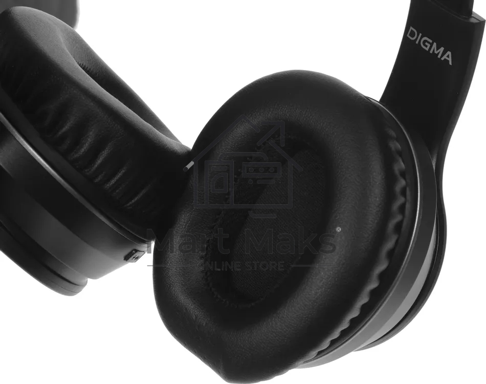 Беспроводные/проводные наушники Digma BT-19 ANC черный, накладные, Bluetooth + проводной, активное шумоподавление, складная конструкция, до 15 ч
