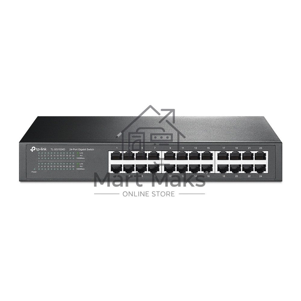 Коммутатор TP-Link TL-SG1024D, 24×1 Гбит/с, неуправляемый