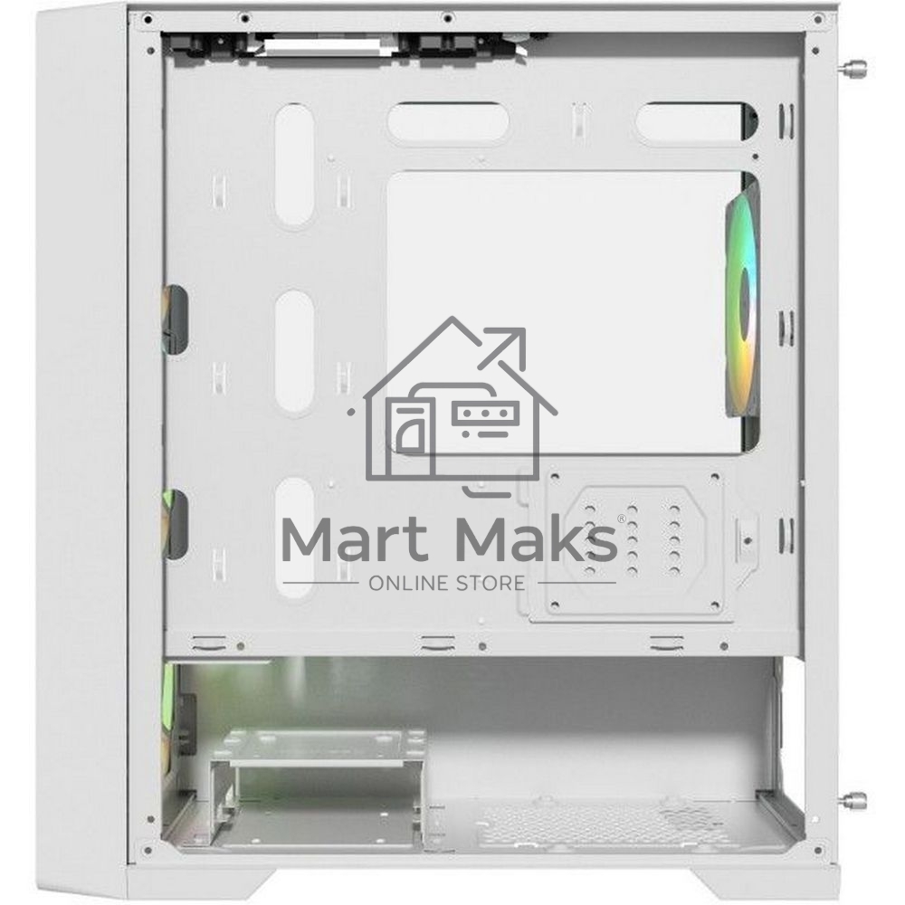 Компьютерный корпус Powercase Mistral Micro X4W, Tempered Glass, 4х 120mm 5-color fan, белый, mATX (CMMXW-L4)