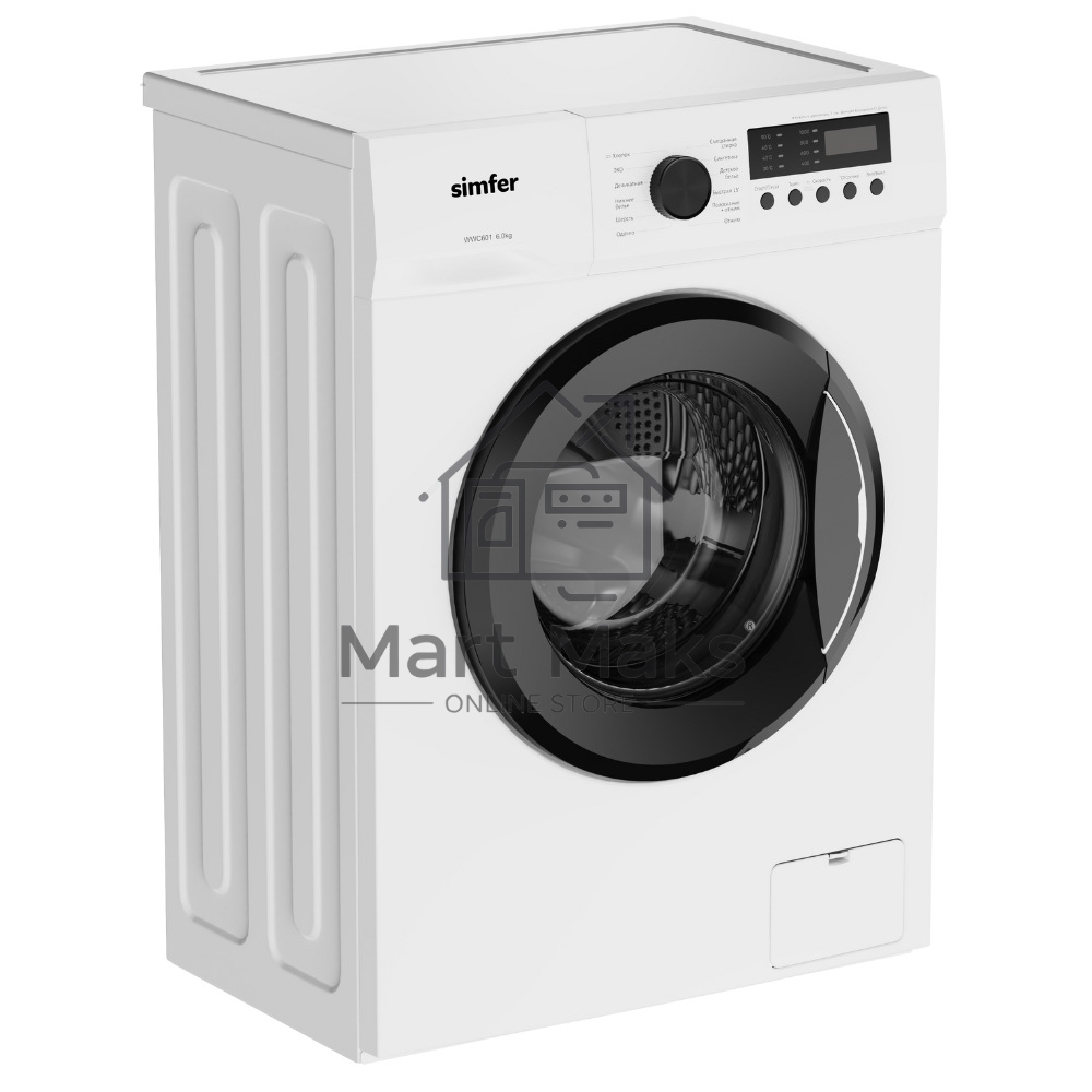 Стиральная машина Simfer WWC601 белый, загрузка фронтальная 6 кг, 1000 об/мин, класс: А++