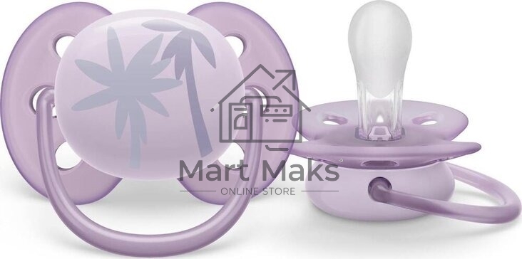 Пустышка Philips Avent ultra soft, пальмы, 0-6 мес., 1 шт.