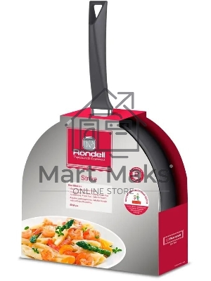 Сковорода ВОК Rondell Strike RDA-1398, 28см, антипригарное покрытие, алюминиевая