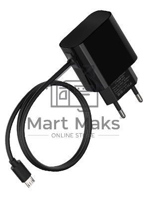 Сетевое зарядное устройство Maxvi CHL-240M 2.4A, with microUSB cable, черный