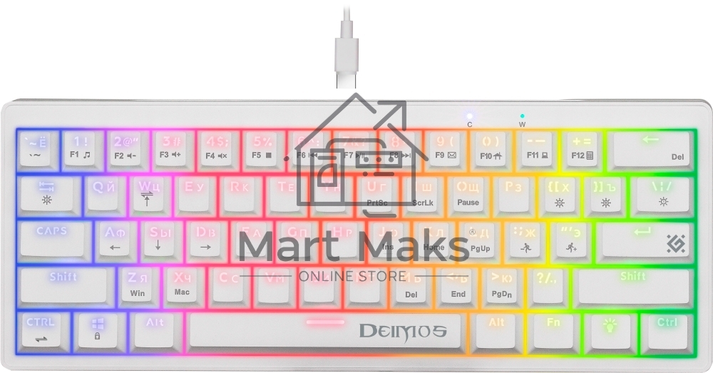 Клавиатура Defender Deimos GK-303 проводная, USB, белый