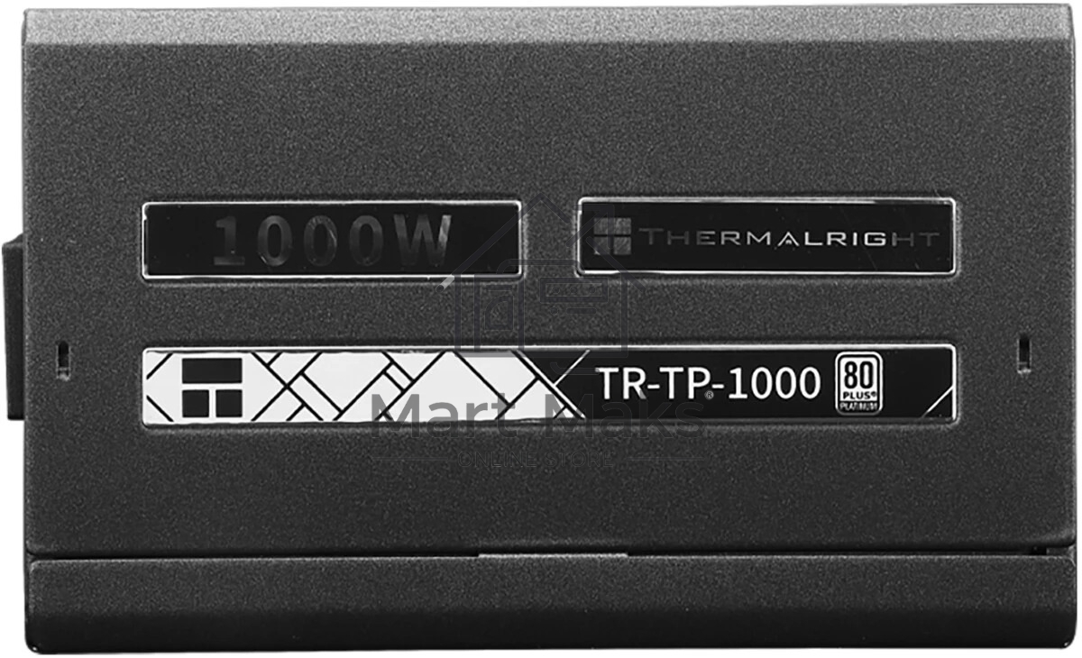 Блок питания Thermalright, 1000W 80+ Platinum (ATX, 3.0, PCIe 5.0, Full modular, 1x24(20+4)pin, 1xCPU 8(4+4)pin, 2xPCIe*2 8(6+2)pin, 1x12VHPWR PCIe 5.0 12+4pin 600mm, 6xSATA3, 4xMOLEX4pin, Active, 120x120mm, 150x140x86mm, APFC, OPP, OVP, OTP, OCP, SCP, UV