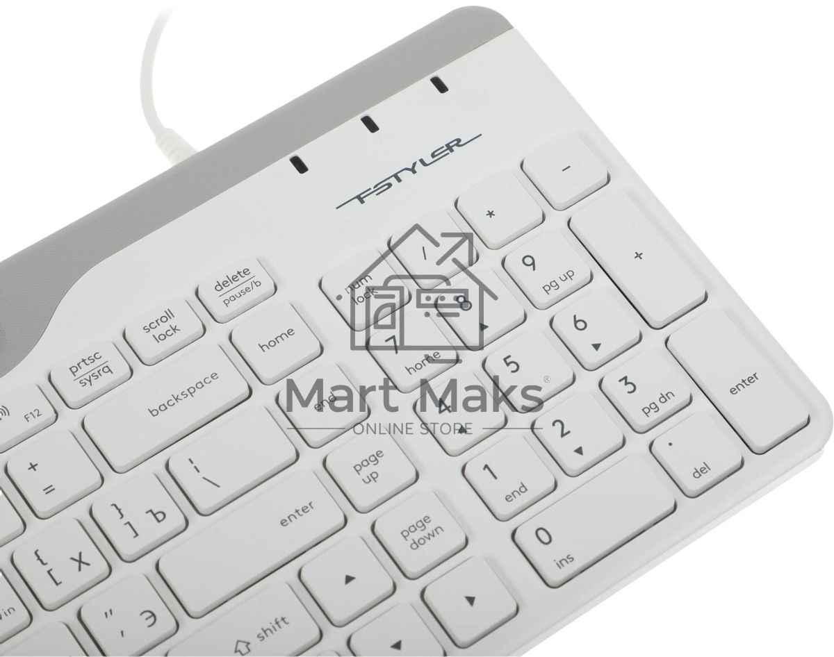 Клавиатура A4Tech Fstyler FK25 проводная, USB, белый/серый