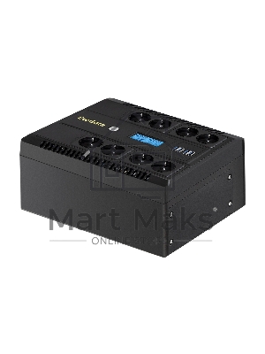 Источник бесперебойного питания ExeGate NEO Smart LHB-1000.LCD.AVR.8SH.CH.USB 1000VA/650W, LCD, AVR, 8*Schuko, USB, 4*USB-порта для зарядки, черный