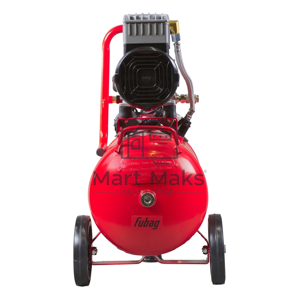 Компрессор поршневой Fubag OLS 190/24 CM1.6 безмасляный, 190 л/мин, 24 л, 1200 Вт, красный/черный