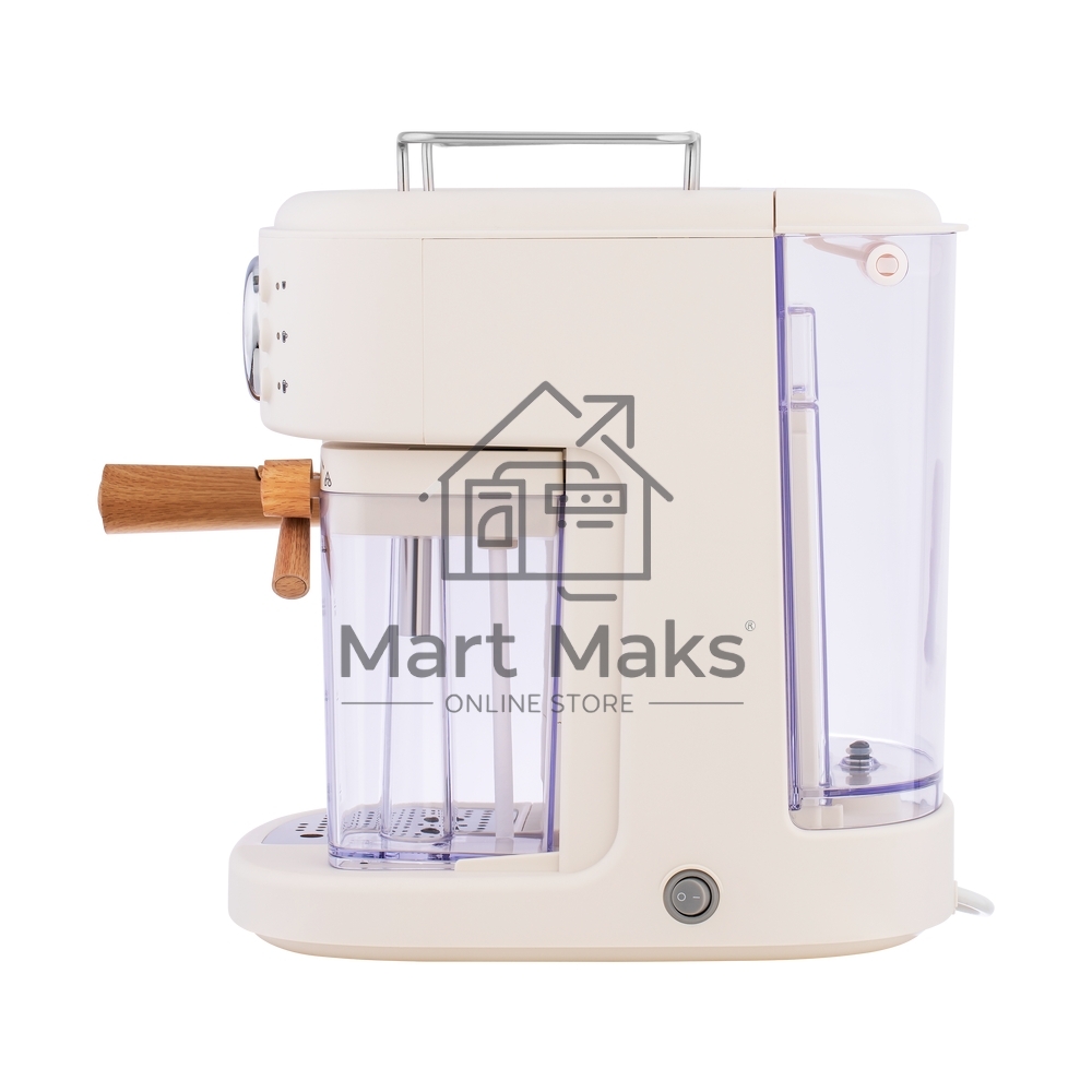 Кофеварка рожковая Maunfeld MF-737BG PRO бежевый, исп. кофе - молотый, 1.5 л, 1250 Вт, 15 бар