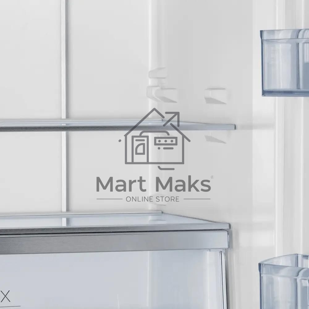 Холодильник Maunfeld MFF181NFB черный глянцевый, трехкамерный, 333/164л, морозилка сбоку, No Frost, Side by Side